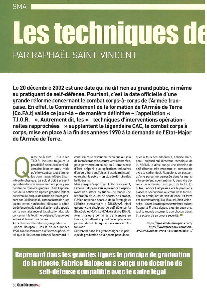 sma article de presse vert